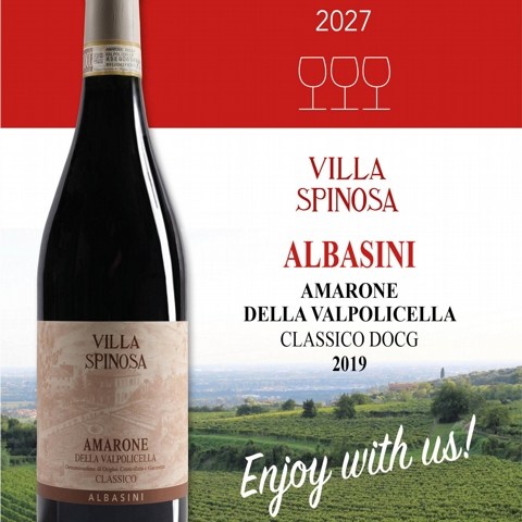 Tre Bicchieri all’Amarone “Albasini” per l’ottava volta